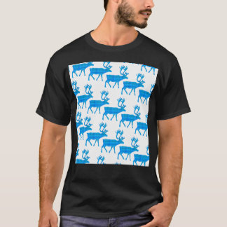 Blaue und weiße Weihnachtsmänner T-Shirt