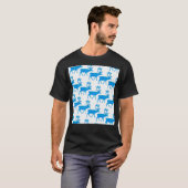 Blaue und weiße Weihnachtsmänner T-Shirt (Vorne ganz)