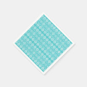 Blaue und weiße Weihnachtsmesse Isle Pattern Serviette (Ecke)