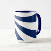 Blaue und weiße Welle Tasse (VorderseiteRechts)