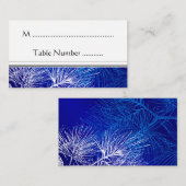 Blaue und weiße Winterpferde - Platzkarte (Vorne/Hinten)