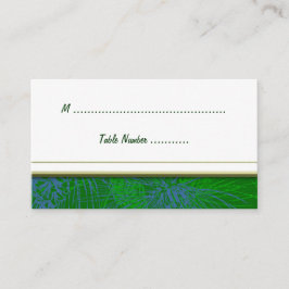 Blaue und weiße Winterpferde - Platzkarte