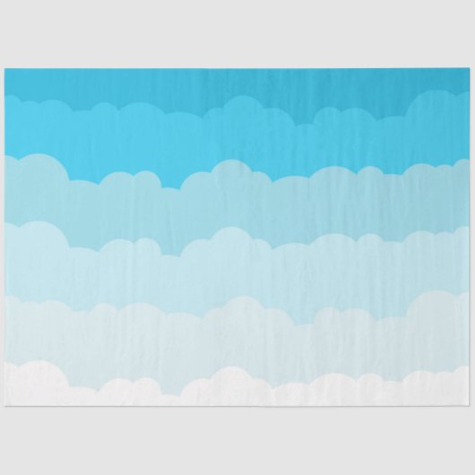 Blaue und weiße Wolken Seidenpapier (Vorderseite)