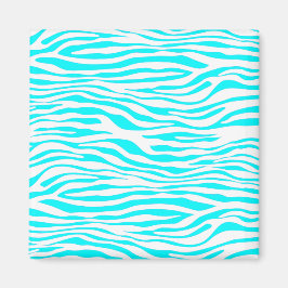 Blaue und weiße Zebrastreifen Magnet