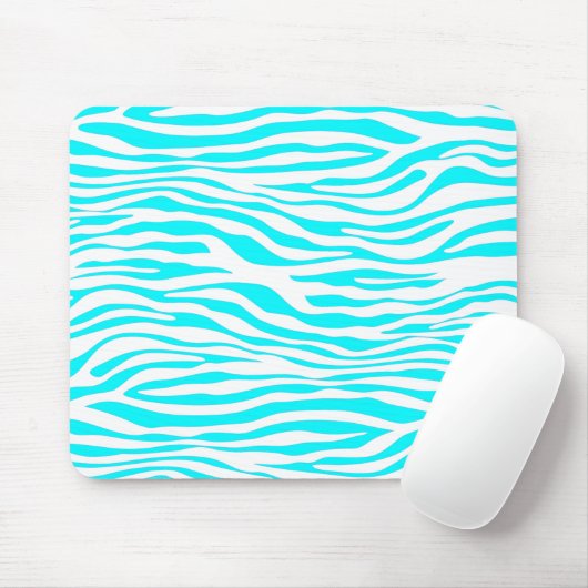 Blaue und weiße Zebrastreifen Mousepad (Mit Mouse)
