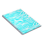 Blaue und weiße Zebrastreifen Notizblock (Rechte Seite)