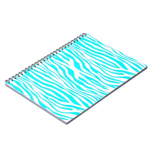 Blaue und weiße Zebrastreifen Notizblock (Linke Seite)
