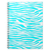 Blaue und weiße Zebrastreifen Notizblock (Vorderseite)