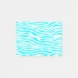 Blaue und weiße Zebrastreifen Post-it Klebezettel