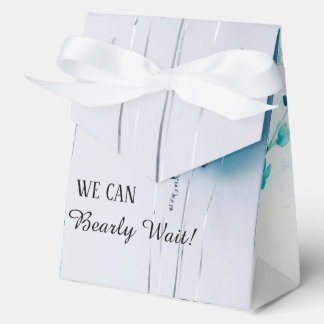 Blaue und weiße Zelt-Baby-Party-Geschenkbox. Geschenkschachtel