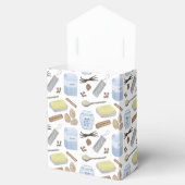 Blaue und weiße Zuhause gebackene Kekse oder Kuche Geschenkschachtel (Geöffnet)