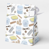 Blaue und weiße Zuhause gebackene Kekse oder Kuche Geschenkschachtel (Rückseite)