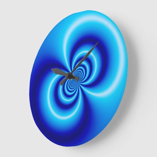 blaue Unendlichkeit Große Wanduhr (Winkel)