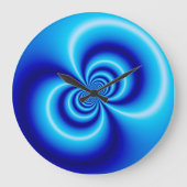 blaue Unendlichkeit Große Wanduhr (Vorderseite)
