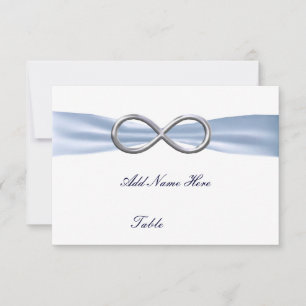 Blaue Unendlichkeit Hochzeitstisch Platzkarte