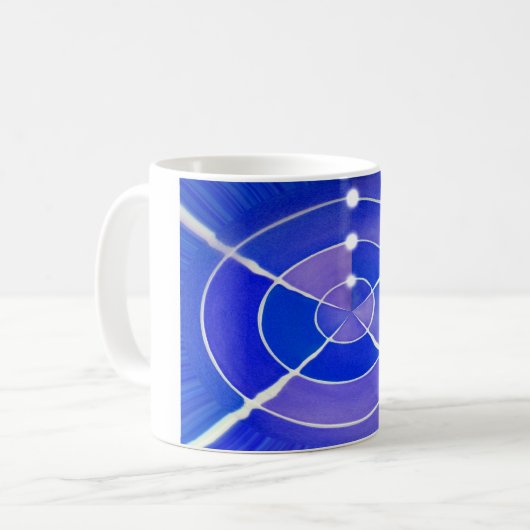 Blaue Unendlichkeit Kaffeetasse (Vorderseite Links)