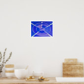 Blaue Unendlichkeit Poster (Küche)