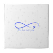 Blaue Unendlichkeit Symbol Decorative Tile Fliese (Vorderseite)