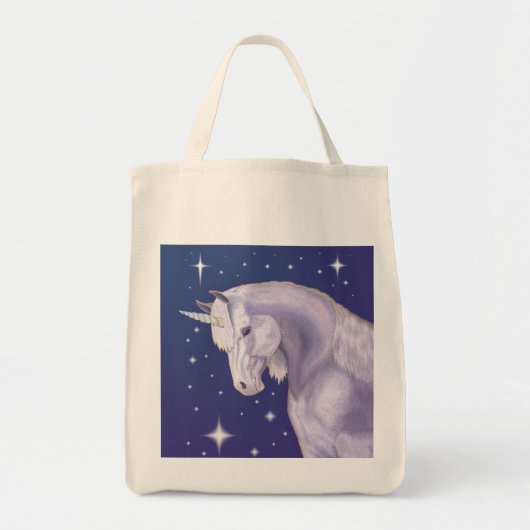 Blaue Unicorn-Taschentasche Tragetasche (Vorne)