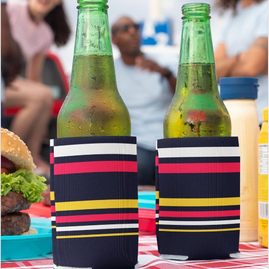 Blaue Uniform Streifen Dosenkühler