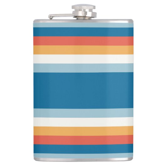 Blaue Uniform Streifen Flachmann (Vorderseite)