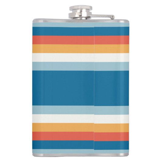 Blaue Uniform Streifen Flachmann (Rückseite)