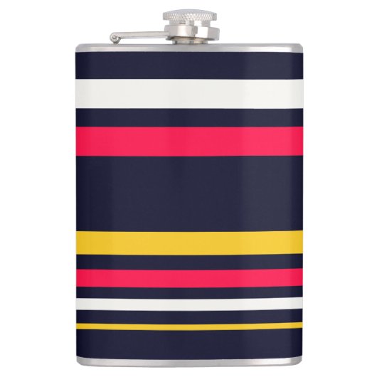 Blaue Uniform Streifen Flachmann (Vorderseite)