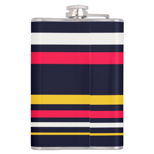 Blaue Uniform Streifen Flachmann (Rückseite)