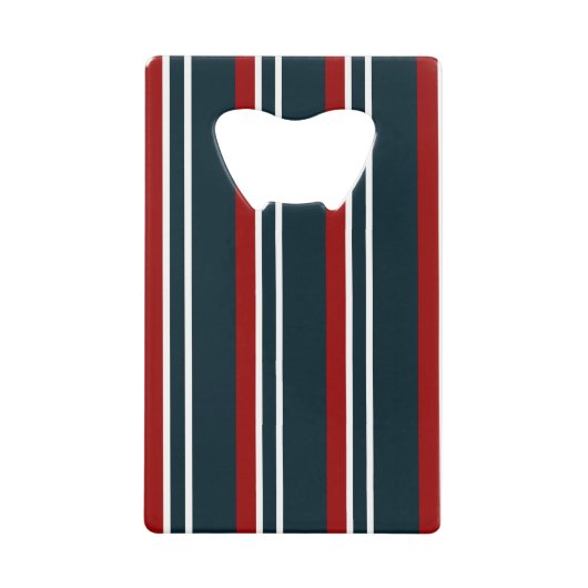 Blaue Uniform Streifen Geldbeutel Flaschenöffner (Vorderseite)