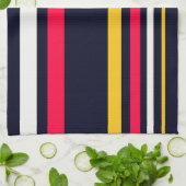 Blaue Uniform Streifen Geschirrtuch (Gefaltet)