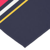 Blaue Uniform Streifen Großer Tischläufer (Ecke)