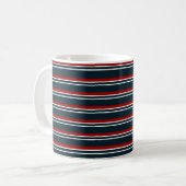 Blaue Uniform Streifen Kaffeetasse (Vorderseite Links)
