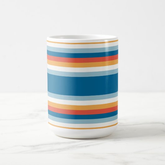 Blaue Uniform Streifen Kaffeetasse (Mittel)