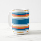 Blaue Uniform Streifen Kaffeetasse (Vorderseite Links)