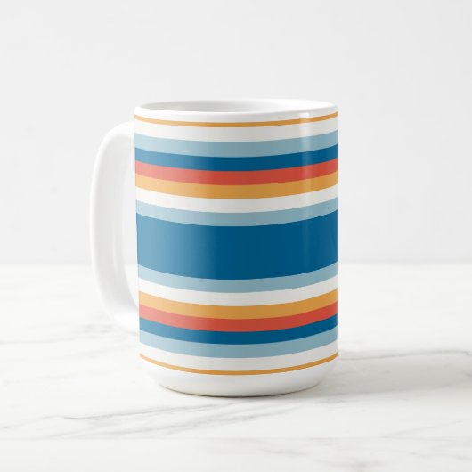 Blaue Uniform Streifen Kaffeetasse (Vorderseite Links)
