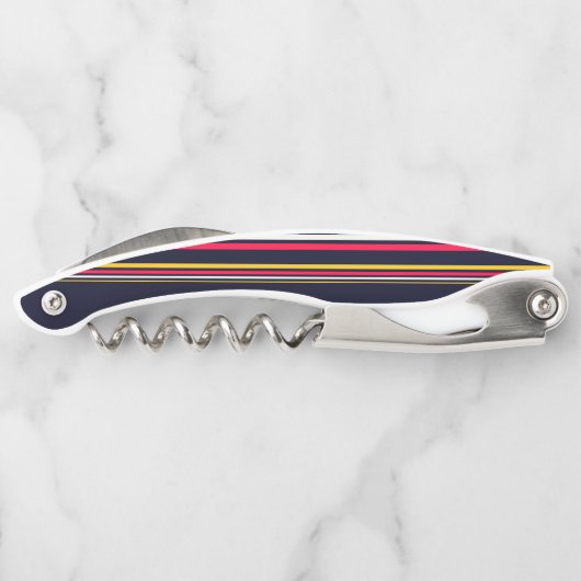 Blaue Uniform Streifen Kellnermesser (Rückseite)