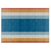Blaue Uniform Streifen Schneidebrett (Vorderseite)