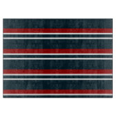 Blaue Uniform Streifen Schneidebrett (Vorderseite)