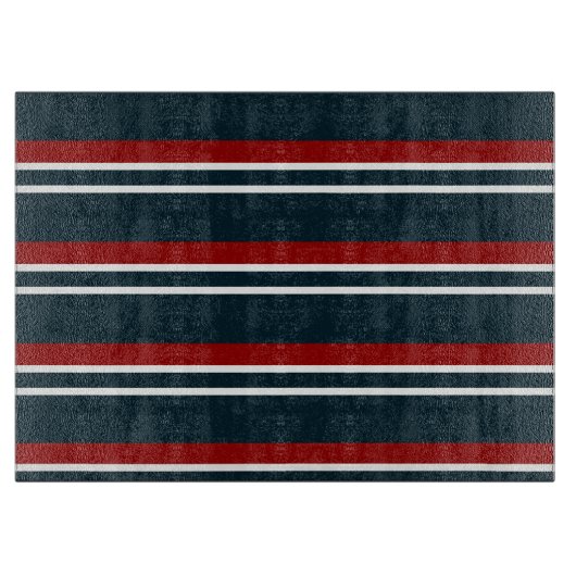 Blaue Uniform Streifen Schneidebrett (Vorderseite)