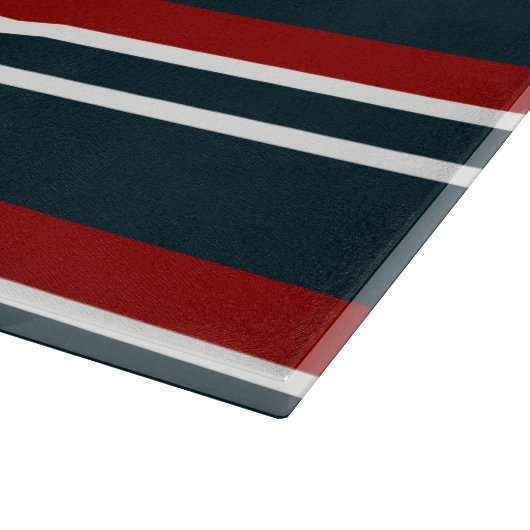 Blaue Uniform Streifen Schneidebrett (Ecke)