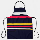 Blaue Uniform Streifen Schürze (Vorderseite)