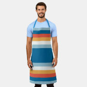 Blaue Uniform Streifen Schürze (Getragen)