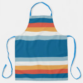 Blaue Uniform Streifen Schürze (Vorderseite)