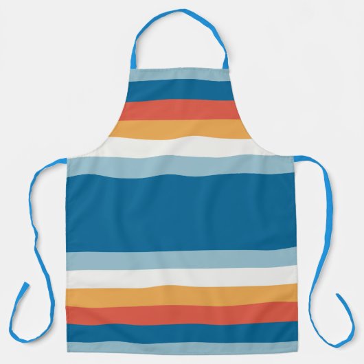 Blaue Uniform Streifen Schürze (Vorderseite)