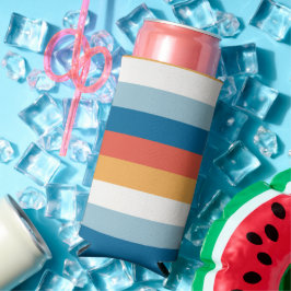 Blaue Uniform Streifen Selters Dosenkühler