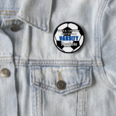 Blaue Universitäts-Fußballmannschaft Benutzerdefin Button (Beispiel)
