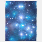Blaue Universum-Sterne + Ihre Ideen Fleecedecke (Vorderseite)