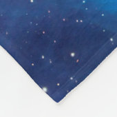 Blaue Universum-Sterne + Ihre Ideen Fleecedecke (Ecke)