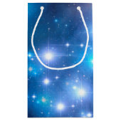 Blaue Universum-Sterne + Ihre Ideen Kleine Geschenktüte (Rückseite)