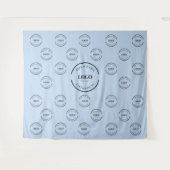 Blaue Unternehmenslogo-Hintergrund Instant Step-an Wandteppich (Vorderseite (Horizontal))